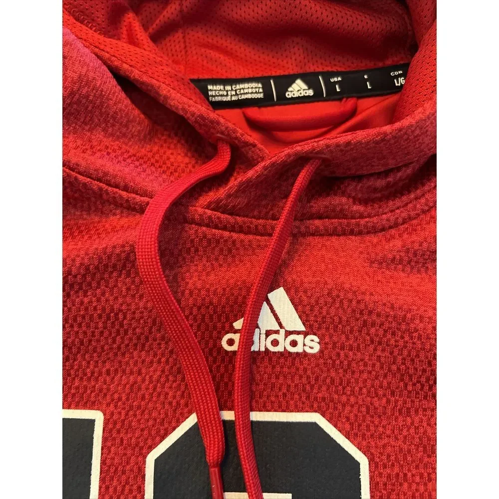 USA Armed Forces Mens Large Hoodie‎ Sweatshirt Red